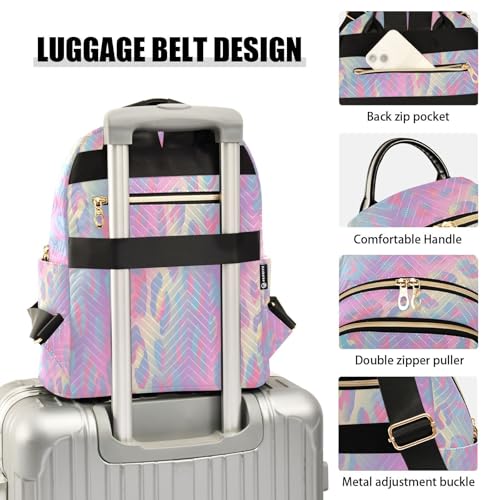 Mini sac à dos matelassé au design moderne et motif léopard unique - 4