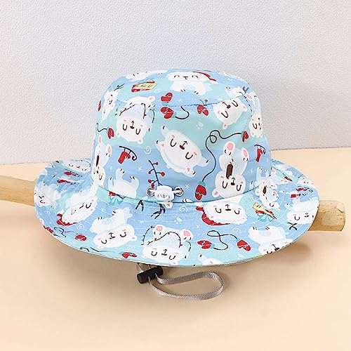Chapéu Bucket Infantil Estampa Variada Ursinho Fofo Gatinho Unissex Regulagem Criança Pescador (Mode