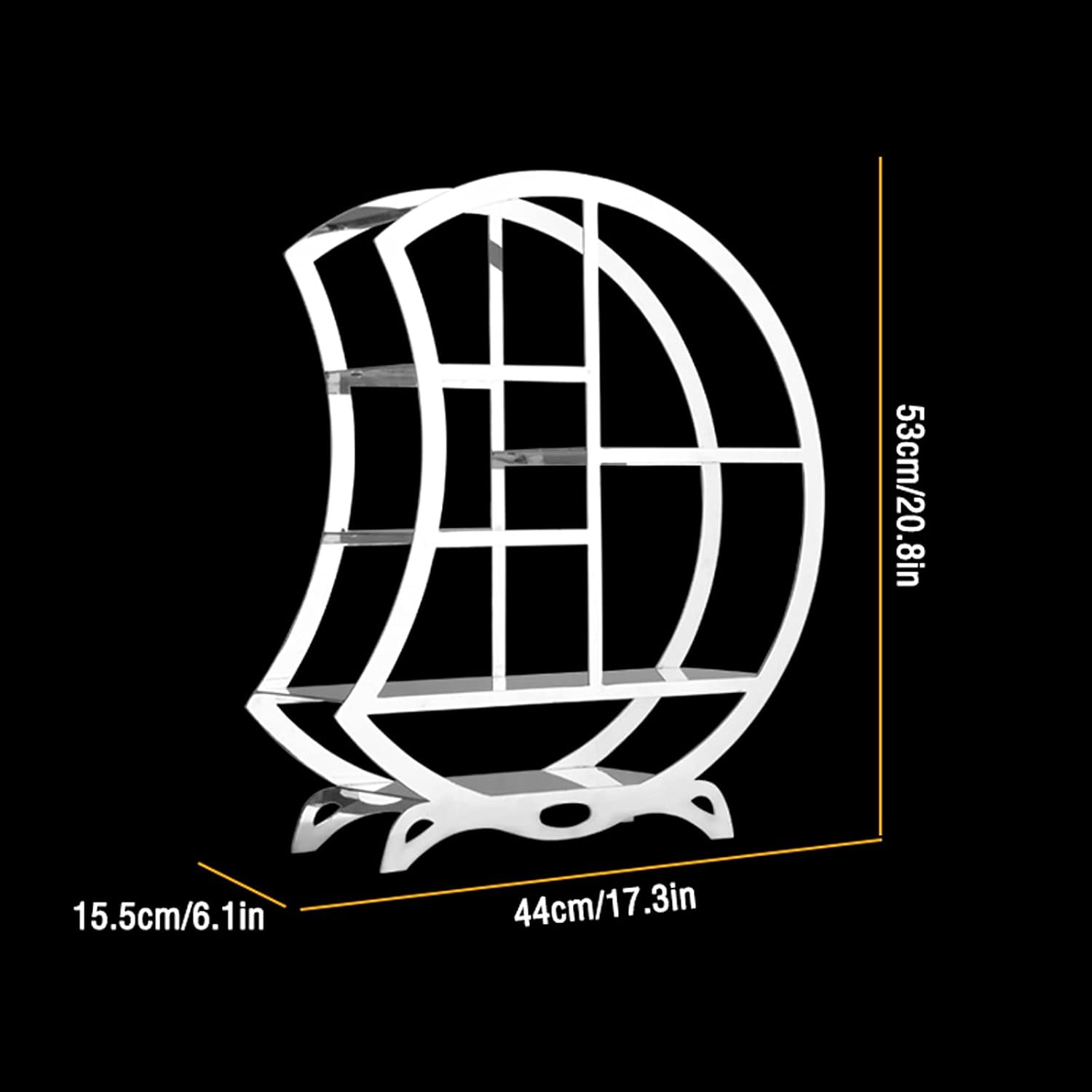 LUCBEI Dessert Stand Creative Cake Stand Stainless Steel Dessert Table Multi-Layer Cupcake Display Stand Elegant Pastry Stand for Party Wedding Home Decor Cupcake Stand Serving Tray