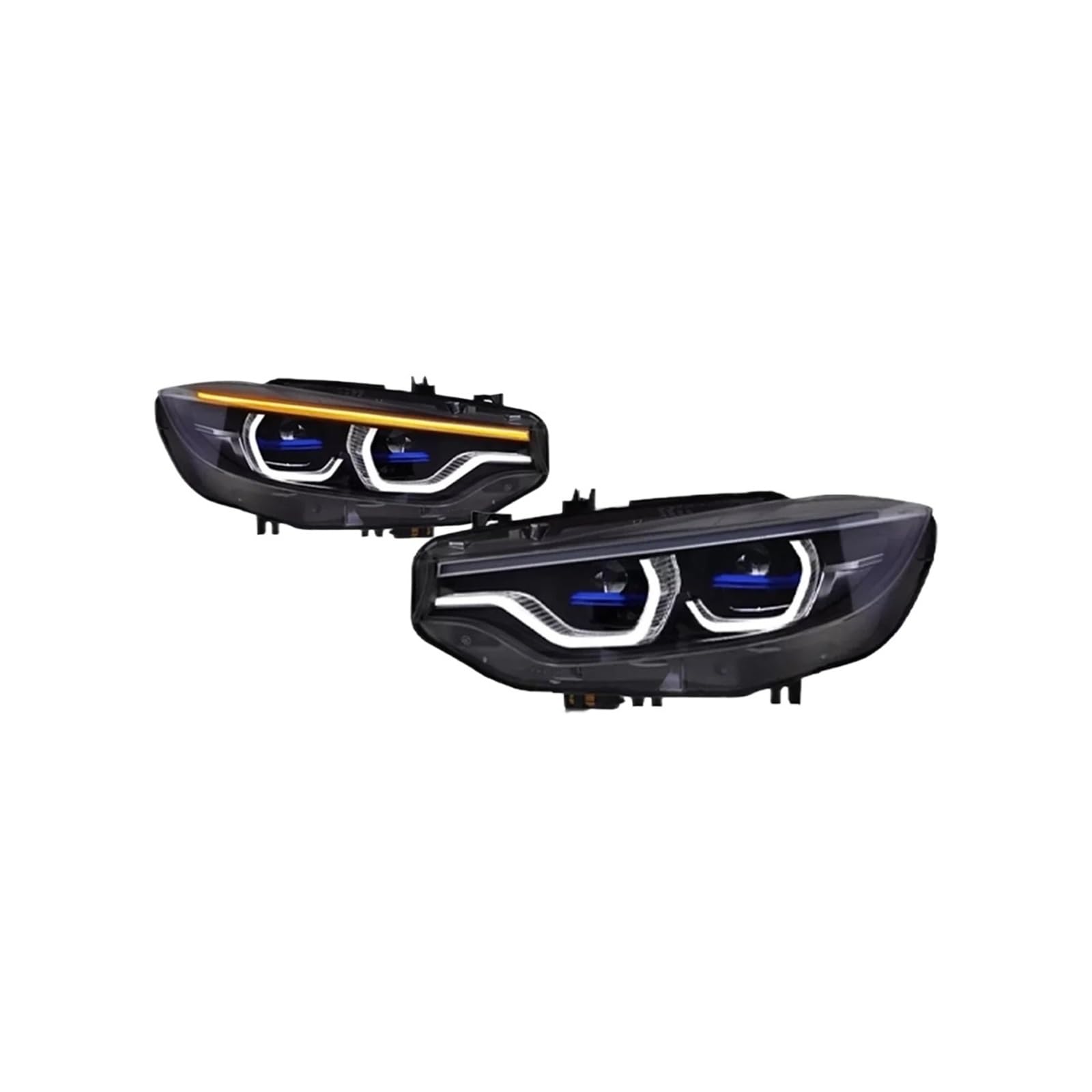 Luci per Auto per BMW Serie 4 F32 Faro Anteriore 2013-2019 F33 F36 F80 425i 428i 430i 435i DRL Indicatori di direzione dinamici Accessori Auto (- Blu)
