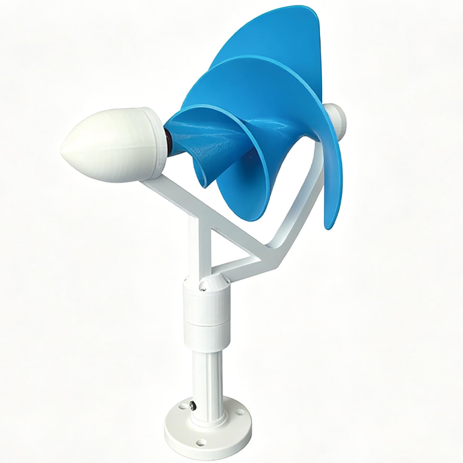 ZHOZHUT 50W Archimedes Spiral Wind Turbine Generator 12V DIY Spiral Wind Generator Model With A Light Bulb, Easy To Install Three Phase Brushless Generator For Teaching Experiments, Lighting,Blue,50W