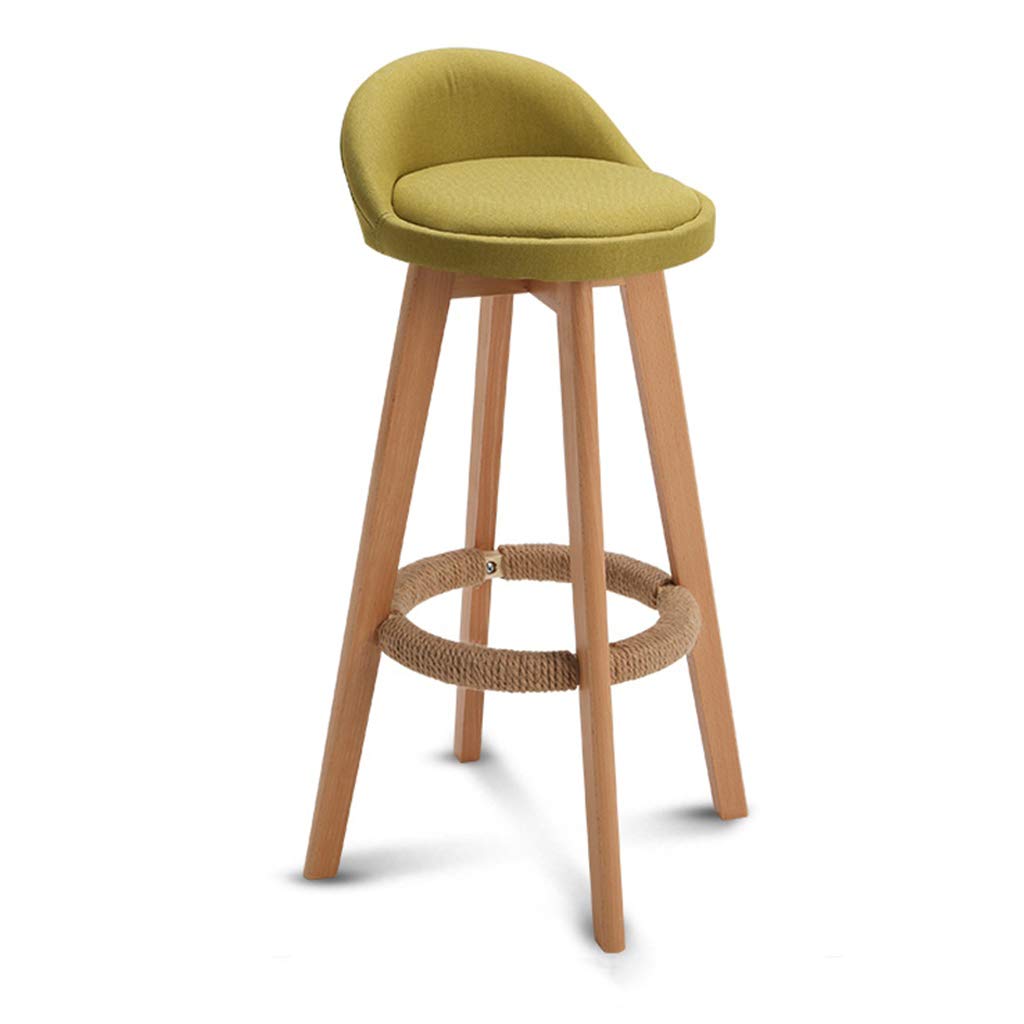 Tabouret de bar en corde tressée et bois noble pour intérieur raffiné