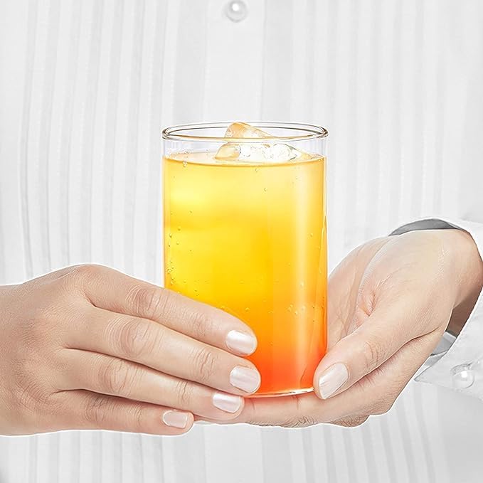 Image of Premium 300 ML Water & Juice Drinking Glasses Set of 6 Vintage Glassware Set for Juice, Cocktail, Mocktail,Whisky All Beverages Everyday Uses for Gift (6, MT-11)