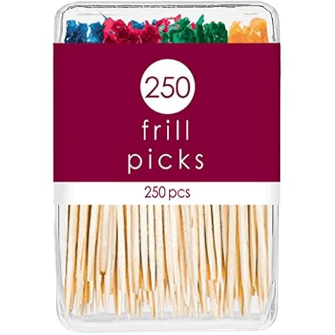 amscan Cocktail Cello Frill Picks - 250 Pieces Cover