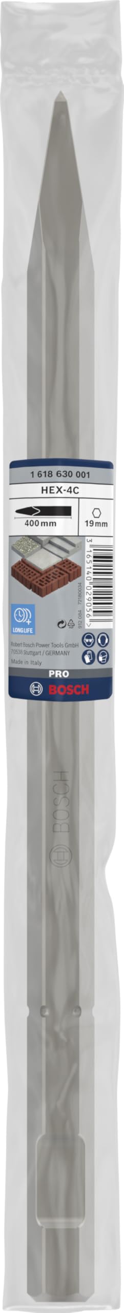Bosch Professional Puntero hexagonal 19mm: 400mm, nero, Lunghezza 400 mm