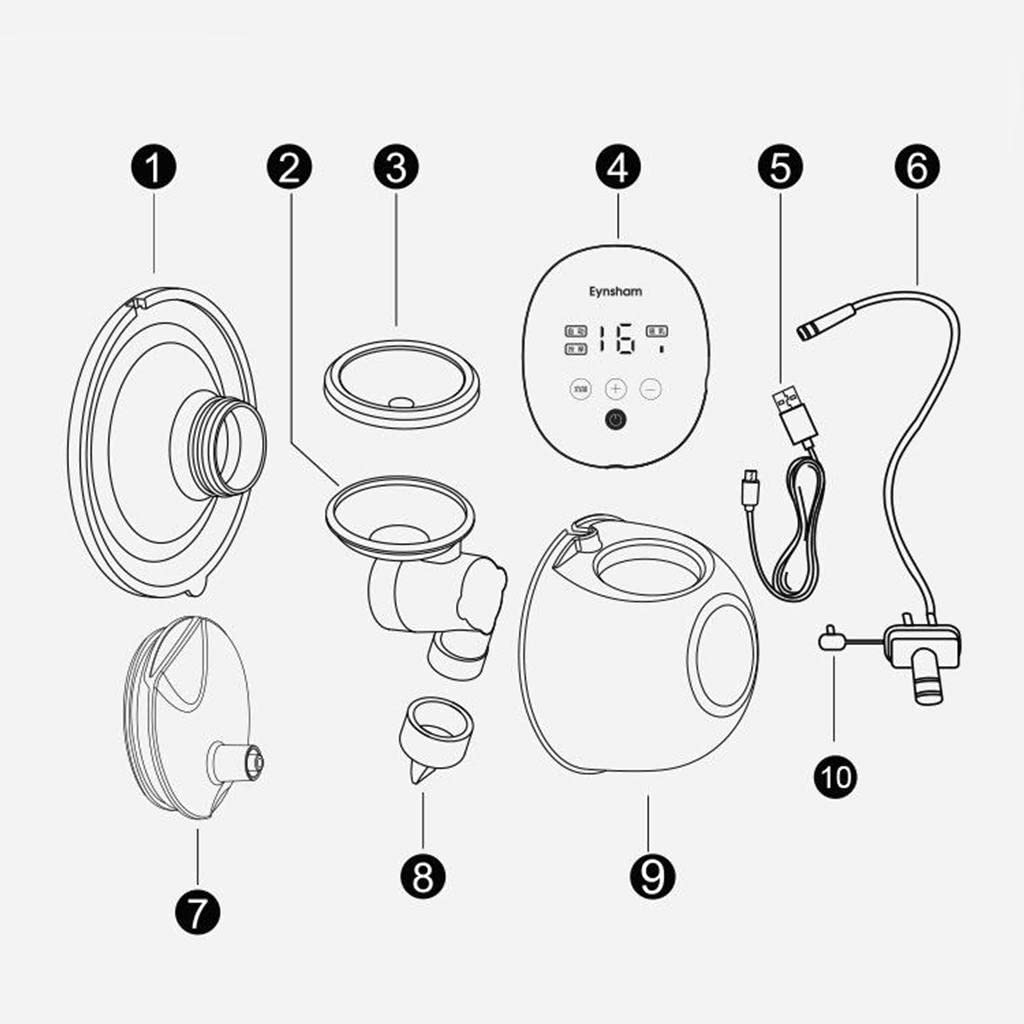 predolo Bilaterale Freihändige Elektrische Milchpumpe, Automatisch, Portable, versetzbar, 16 Stufen