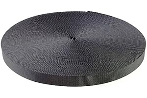 1/2 Inch Nylon Webbing Roll Black 10 Yards