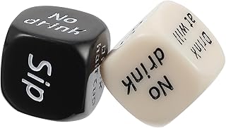 TOYANDONA 2pcs Drinking Game Dice Adult Desktop Toys Role Playing Dice Wine Game Dice Beer Dice Playing Game
