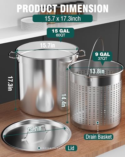 PYY-Seafood-Boil-Pot-60qt-Turkey-Fryer-with-Basket-Lid-Stainless-Steel-Crab-Lobster-Crayfish-Shrimp-Stock-Pot-Boiler-Deep-Fried-Cooker-for-Commercial-Outdoors-or-Gatherings-157-173