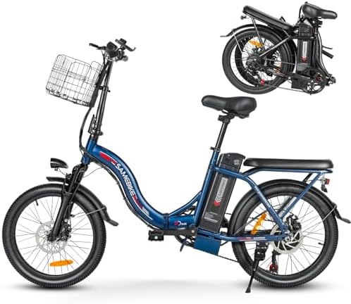 SAMEBIKE E-Bike Klapprad Elektrofahrrad mit 20"*2.35 Fat Tire, 468KWH Lithium-Akku für Lange Reichweite bis 100KM, 7-Gang-All-Terrain Ebike Herren für MTB, Strand & Schnee