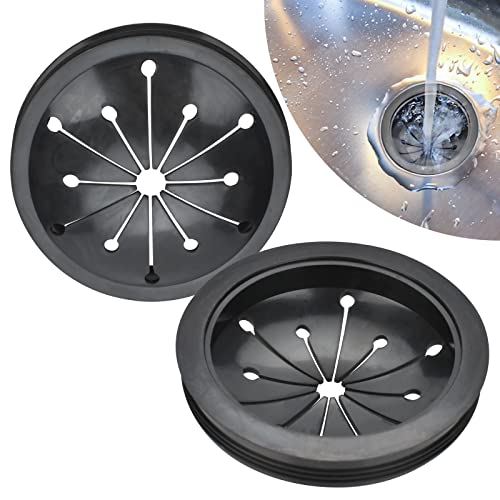 2 Pack Garbage Disposal Splash Guard 3-1/8 Inch Collar Sink Baffle Garbage Disposal Stopper Compatible with Waste King, Whirlaway, GE and Other EZ Mount Disposals