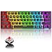 60% Teclado mecánico Cableado / inalámbrico Bluetooth 5.0 Teclado de modo dual 61 teclas RGB Rainbow LED retroiluminado Teclado para juegos USB tipo C Teclas anti-fantasma (interruptor rojo)