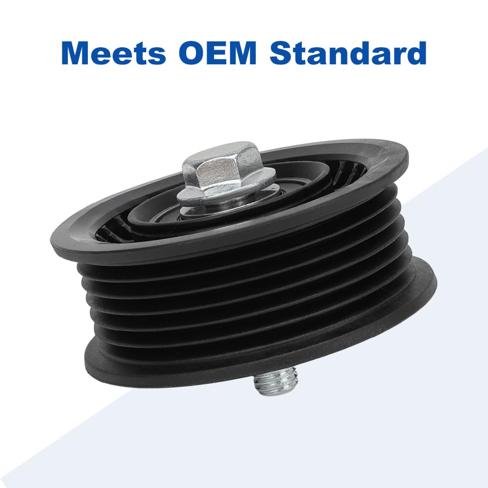 Drive Belt Idler Pulley Compatible with 2014-2024 Chevy Silverado 1500 Suburban Tahoe Cruze, GMC Sierra 1500 Yukon, Cadillac Escalade Replacement for 419-091, 12720530, 12700122