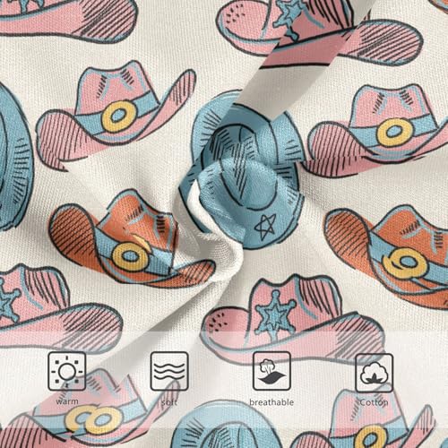 Little Girl Underwear Toddler Panties Kids Undies Western Cowboy Hats Soft Cotton Briefs 2T-8Y3