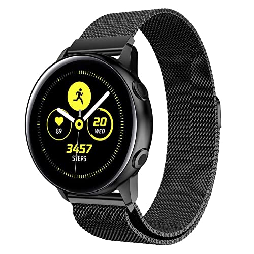 20Mm Metal Band Compatible For Samsung Galaxy Watch 42Mm/Active 2 40Mm 44Mm/Samsung Galaxy Watch 3 41Mm/Gear Sport/Garmin Vivoactive 3 Stainless Steel Strap Quick Release Replacement Bands #TOP1