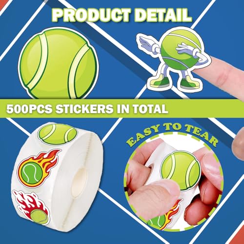 Calcomanías de pelota de tenis para decorar planificadores y computadoras 3