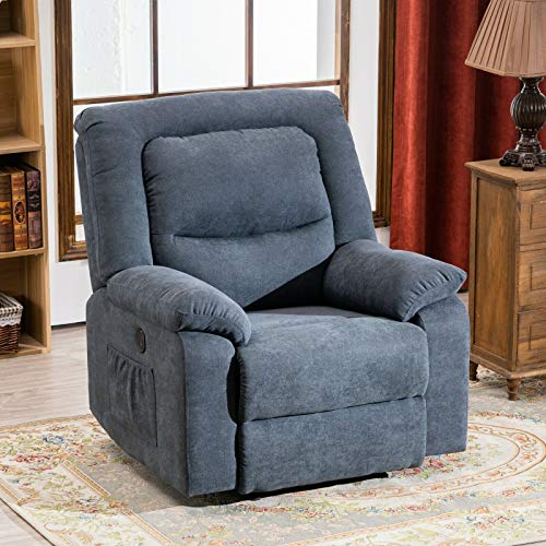 RELAXIXI Power Recliner Chair with Massage, Heat and USB Charge Port - Electric