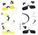 Clip on Flip Up Polarized Sunglasses Anti-blue Ray Glare Eyeglass by AUUS [2-Pack] UV400 Night Vision for Driving Outdoor