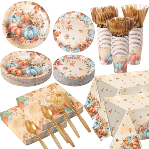 Ziliny 352 Pcs Fall Thanksgiving Party Supplies Serve 50 Guests