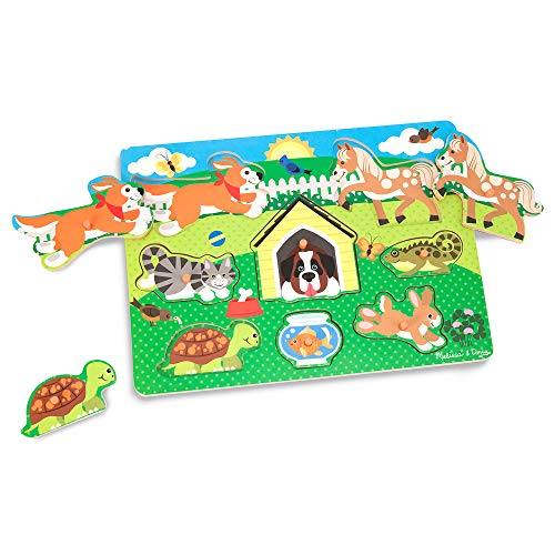 Melissa & Doug Pets Wooden Peg Puzzle (8 Pcs) #TOP7