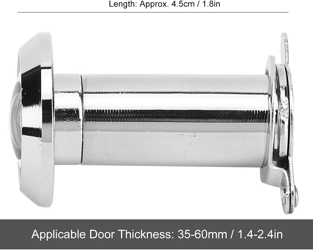 HOME SECURITY DOOR VIEWER for 35 60MM DOORS ZINC ALLOY CONSTRUCTION (Simple 16 Silver, aperture 16-19, door thickness), NIZUUONEgepagv7qno-11