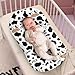 Zanxiantu Milk Cow Snuggle Me Lounger Cover Newborn Lounger Pillow Covers Sleeper Stretchy Lounger Cover Crib Sheets Baby Girl Changing Pad Covers