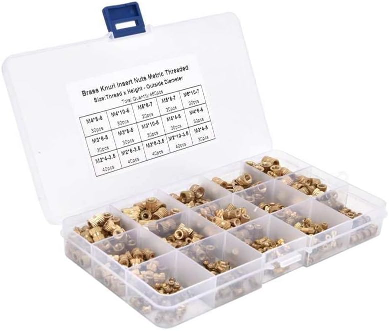 Threaded Inserts Acid-resistant Anti-Rust Knurled Nuts for Notebook Computers for Mobile Phones for Various Plastic Shells