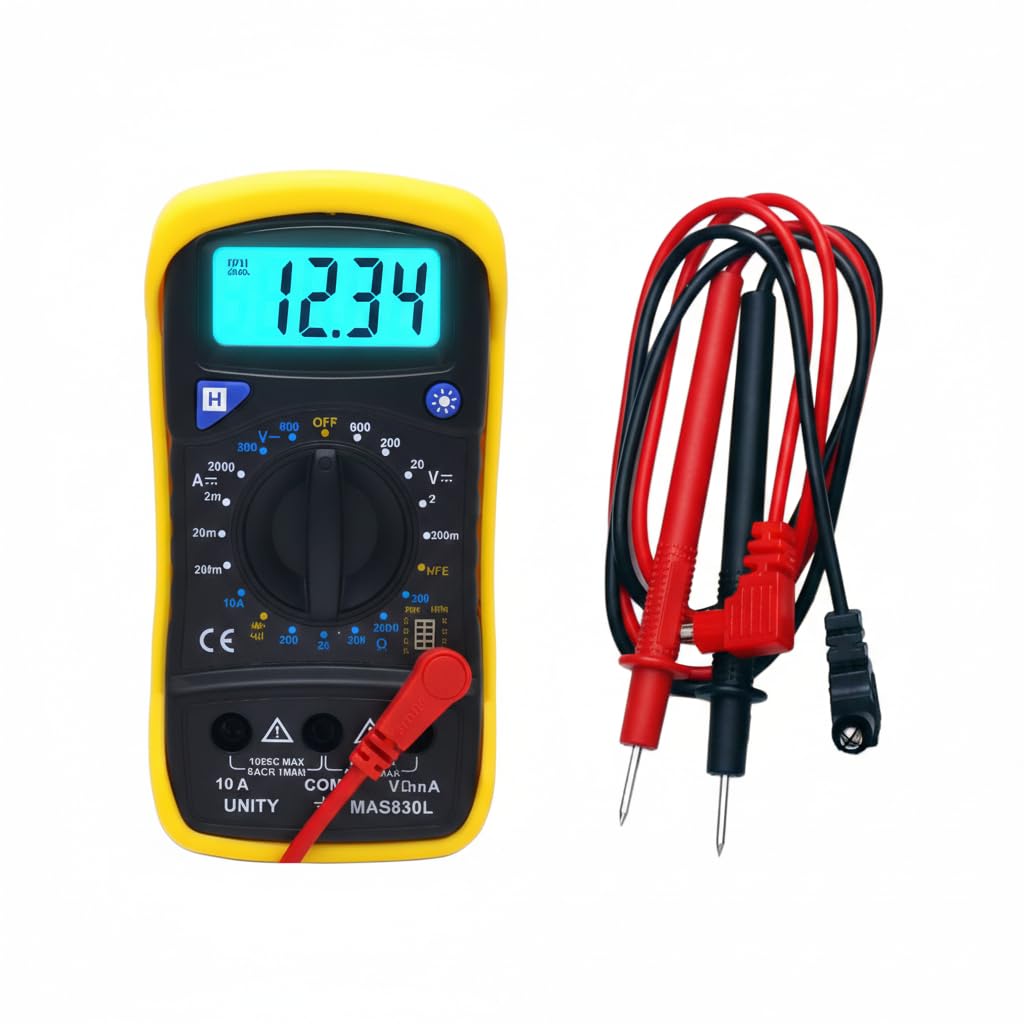 MAS830L Digital multimeter for measuring AC and DC voltage, DC current and resistance with LCD display-picture-16
