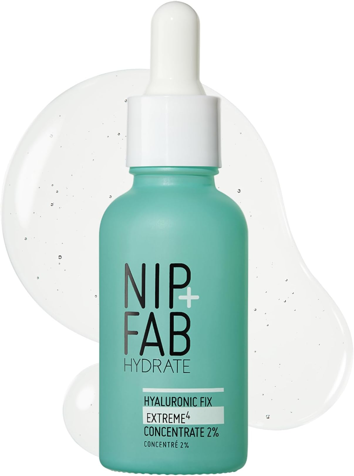 Nip + Fab Hyaluronic Fix Extreme 4 2% Concentrate, Daily Concentrated Drops for Face, Quick drying serum to replenish moisture levels. For dewy and visibly plumped skin, Multicolor, 30ML