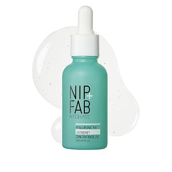 Nip + Fab Hyaluronic Fix Extreme 4 2% Concentrate, Daily Concentrated Drops for Face, Quick drying serum to replenish moisture levels. For dewy and visibly plumped skin, Multicolor, 30ML