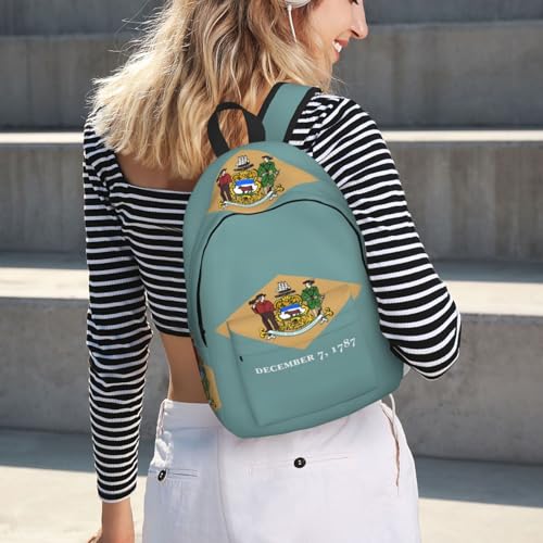Sac à dos voyage femme motif Delaware grand compartiment PC portable