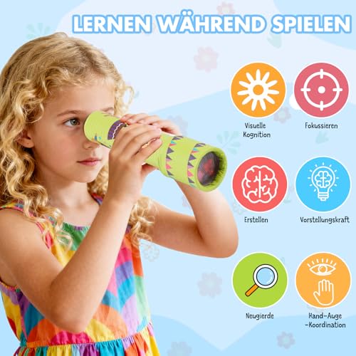 LOMIMOS 12 Stück Klassisches Kaleidoskope,Vintage Lernspielzeug Mitgebsel Kaleidoskop Bastelset für Kindergeburtstag, Neujahr,Weihnachten,Taschenfüller,Schule,Klassenzimmer,Preise(Zufällige Farbe)