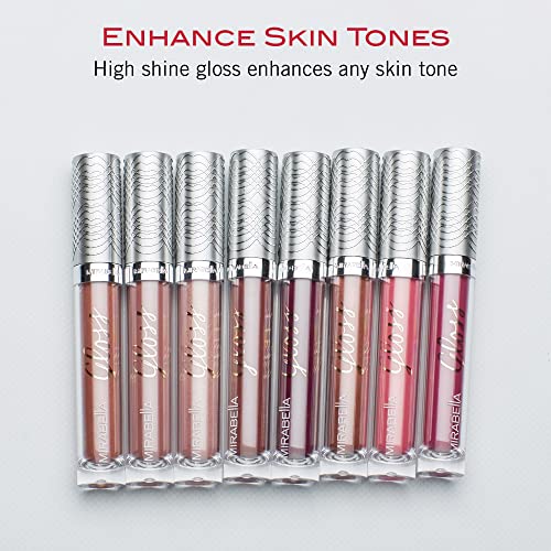 Mirabella Ultra-Hydrating Lip Gloss, Mauvelous (Dusty Rose Mauve With Sheen) - Luxe Advanced Formula For Glossy Shine Finish & Superior Color With Pigmentation - Essential Oils Soothe & Nourish Lips #TOP3