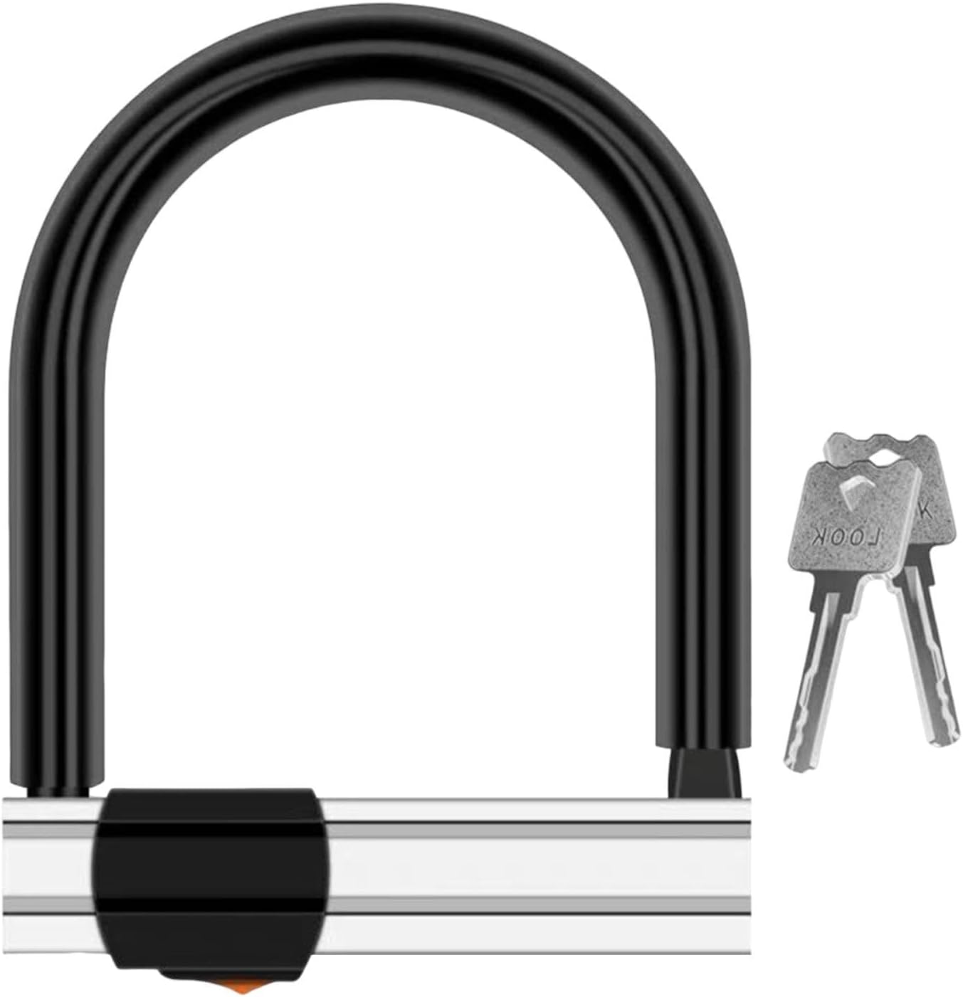 Bike U Shape Lock Hydraulic Cutter Resistant Heavy Duty Motorcycle Security Lock with 2 Keys 7.48 x 5.91 Inch