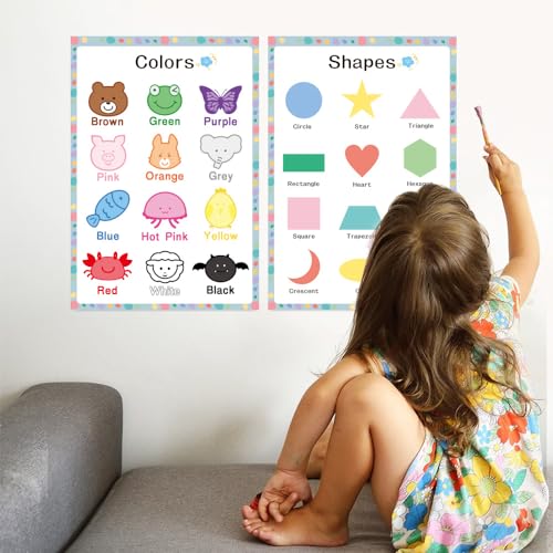 Cartazes educativos, 6 peças, material de volta às aulas, pré-escolar, jardim de infância, sala de a