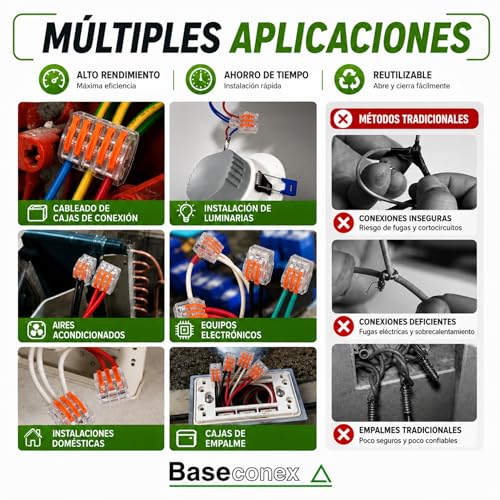 Miniatura 5 de 100 Conectores Rápidos De Cable Eléctrico Con Palanca, Terminales Transparentes Y Reutilizables Para Empalme De Cobre Y Aluminio, 2 3 5 Vías, Instalaciones Seguras En Hogar Y Oficina