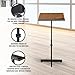 Oklahoma Sound Portable Presentation Series Adjustable Height Lectern Stand 16 Inch x 20 Inch Reading Surface with Book and Paper Stop, Medium Oak