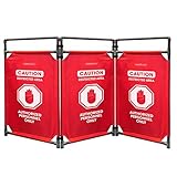 Restricted Area Safety Barricade | Portable, Lightweight, Durable, High Visibility Safety Barrier with Heavy Duty PVC Frame