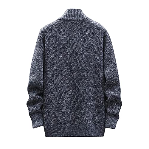 Coats For Men Fashion, Jean Jacket Mens Black Trench Coat Long Autumn And Winter Men's Fashion Loose Cardigan Warm Lapel Hooded Jacket Sweater Waterproof Wool Extender Faux Work (Xl, Dark Gray) Ymosrh #TOP3