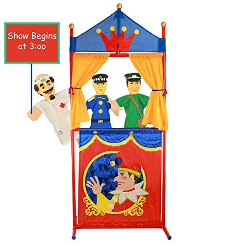 Deluxe Puppet Show Theater Sturdy Non-Top Base Fold-able and Easy to Store - Thumbnail 3