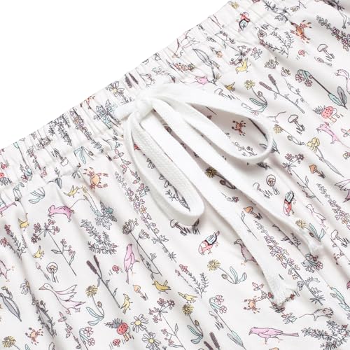 Image of 2 Pack Pajama Shorts for Women Cotton Sleep Shorts Casual Lounge Pants Drawstring Pj Bottoms