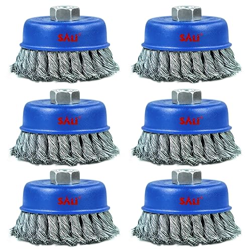 SALI 6 Pack Wire Cup Brush for Grinders