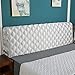 Bett Kopfteil Bezug, Bett Kopfteil Abdeckung Kopfteil Staubdichter Stretchabdeckung Nachttisch Geeignet Anzeigen Alle Arten Von Kopfträften,Weiß,59"/150cm