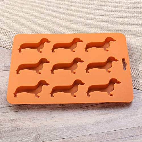 2 peças 9 slots de silicone em forma de cachorro para fazer gelo, forma de grade de gelo, molde de f