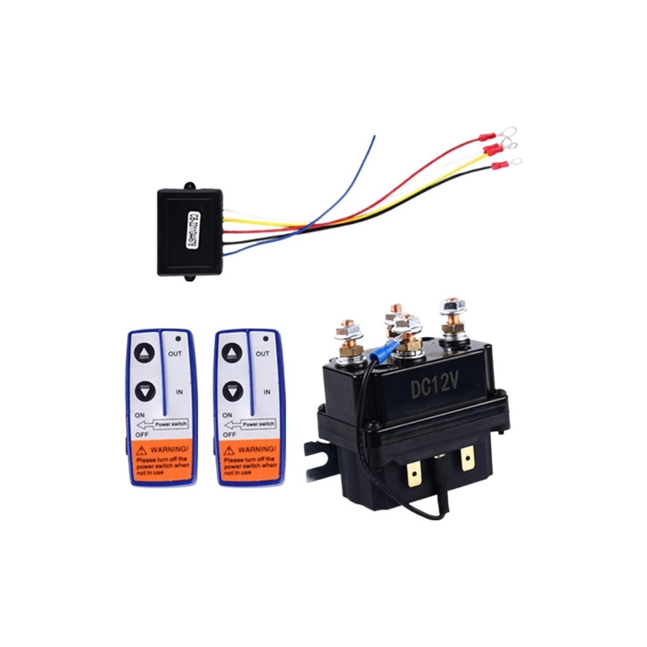 LR4250X 12V/24V 250A Dual Coil Latching Winch Relay Kit with Wireless Remote Control, Waterproof Solenoid Contactor for Off-Road Vehicle and Truck Systems