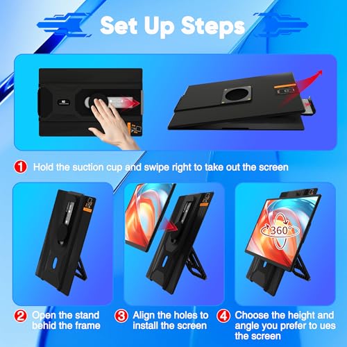 Image of Laptop Screen Extender Portable Monitor, FHD 1200P 16.1 inch Detachable Monitor Extender for Laptop, Fit for 13-17 inch Laptops, Compatiable with Windows /Mac /Chrome /Android