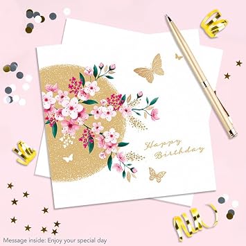 Piccadilly Greetings Pack Of Assorted Birthday Cards Multipack for Women| Pack Of 6 | 16 x 16 cm | Includes 6 Designs, with White Envelopes, Suitable for All Occasions