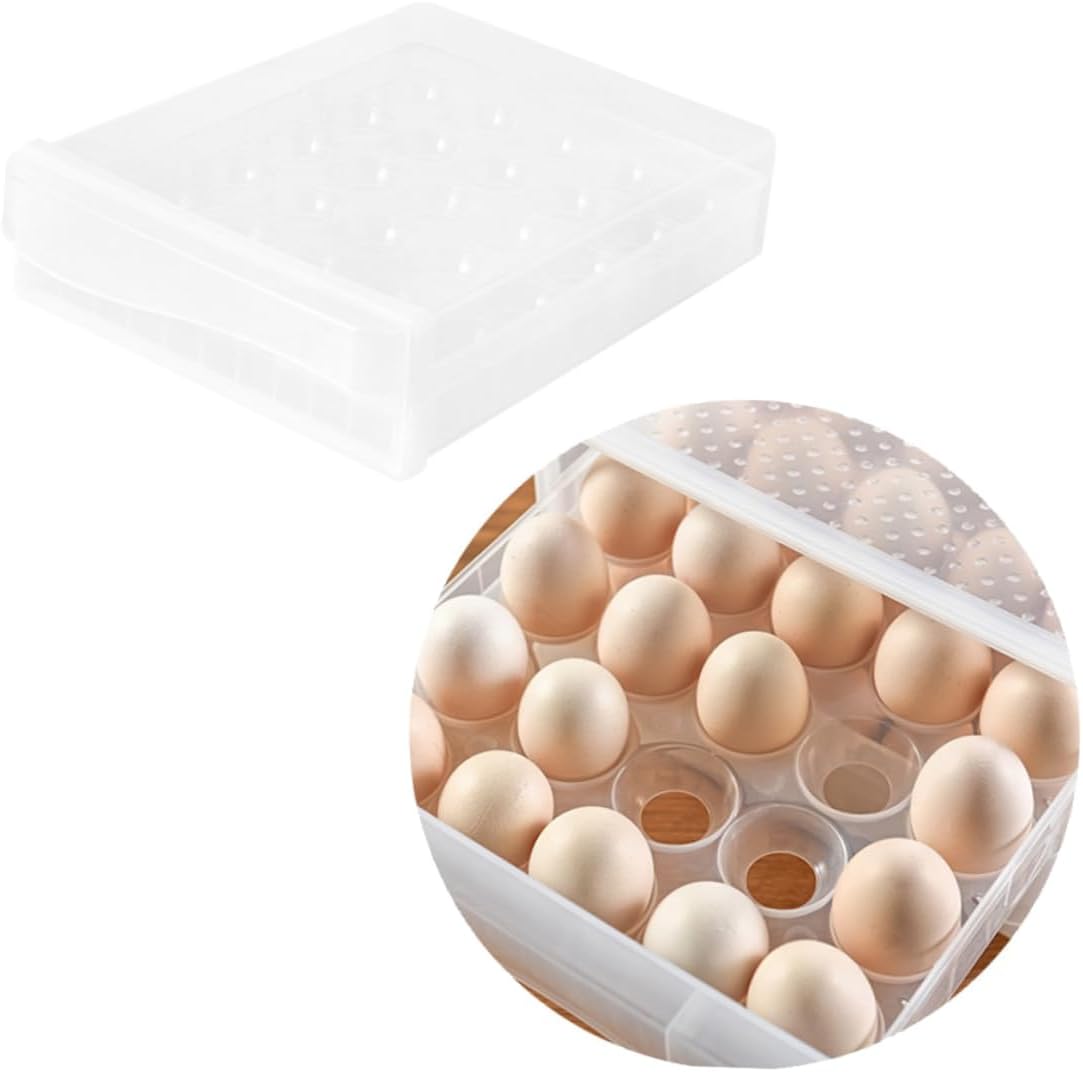 Generic 1pc Home Eggs Box Plastic Container Drawer Style for Refrigerator Holder for Kitchen Organization Safe Storage for Refrigeration