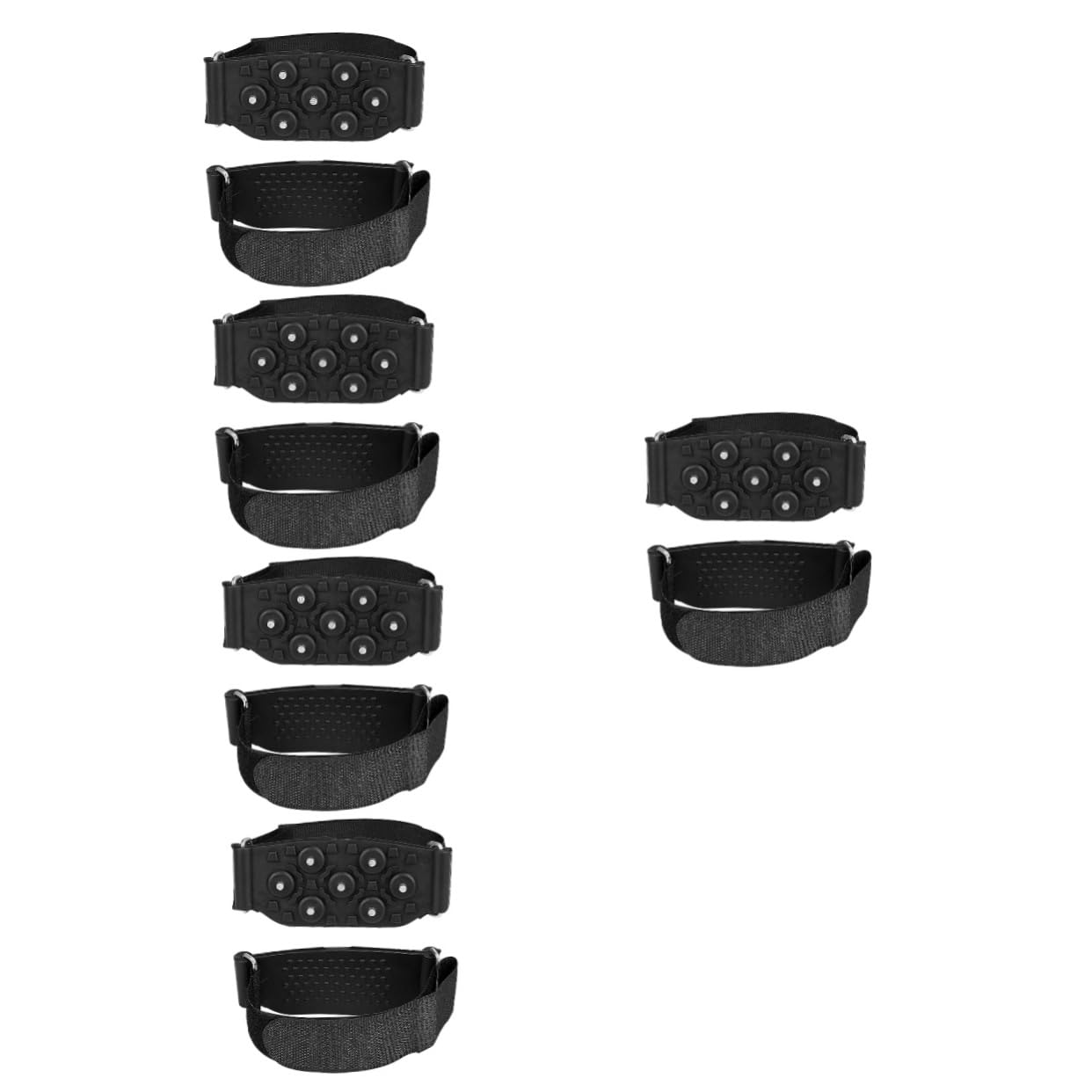 Abaodam Crampons Antidérapants pour Chaussures Couvre Shoes Ajustables avec Dents pour Randonnée et Activités Extérieures Hiver pour Sécurité et Traction Glace et Neige