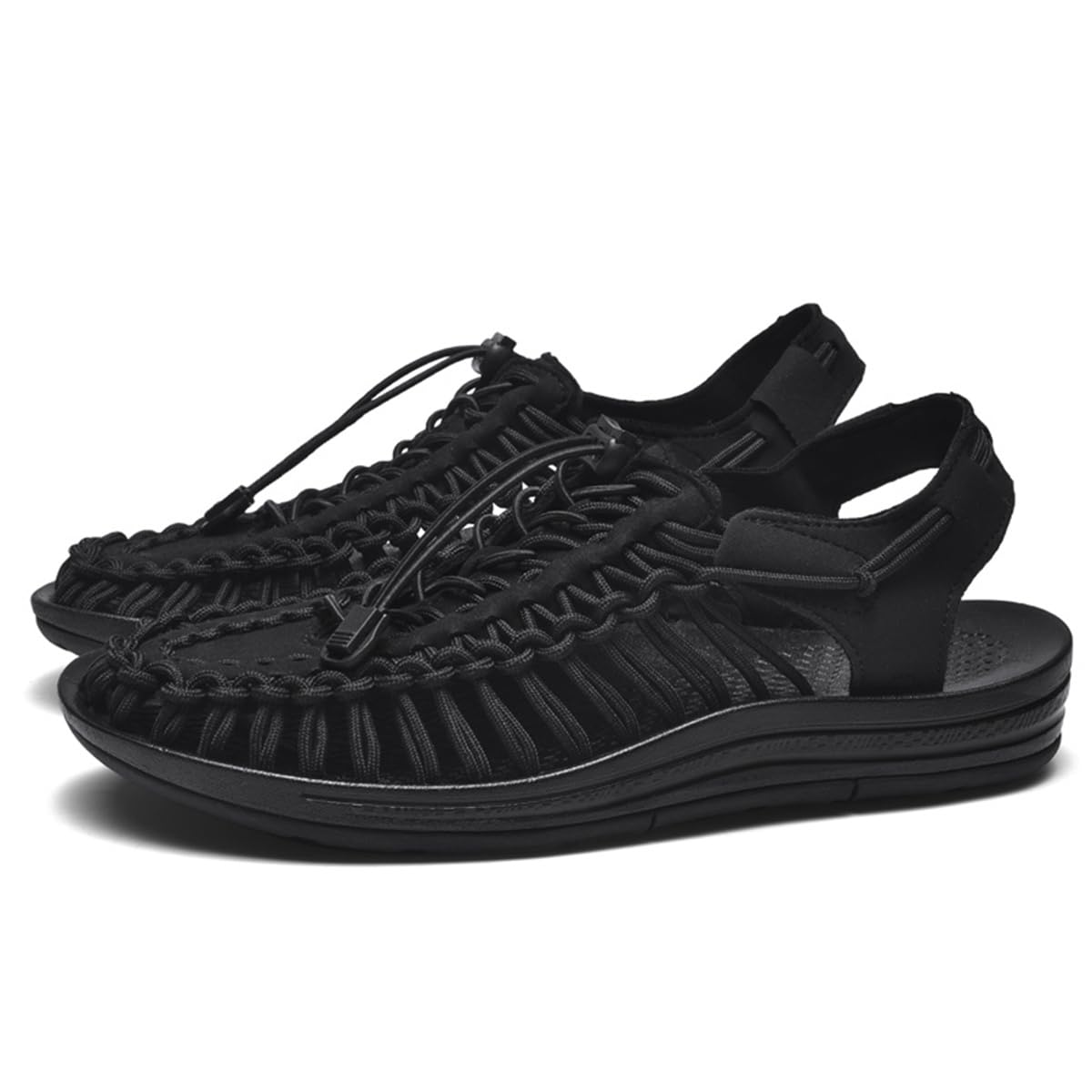 Sandalias deportivas de cuerda para hombre, zapatos de pescador de verano, sandalias tejidas a mano, cómodas y ligeras, sandalias de playa con cordón